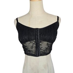 No Boundaries Black Lace Bralette Bustier Top